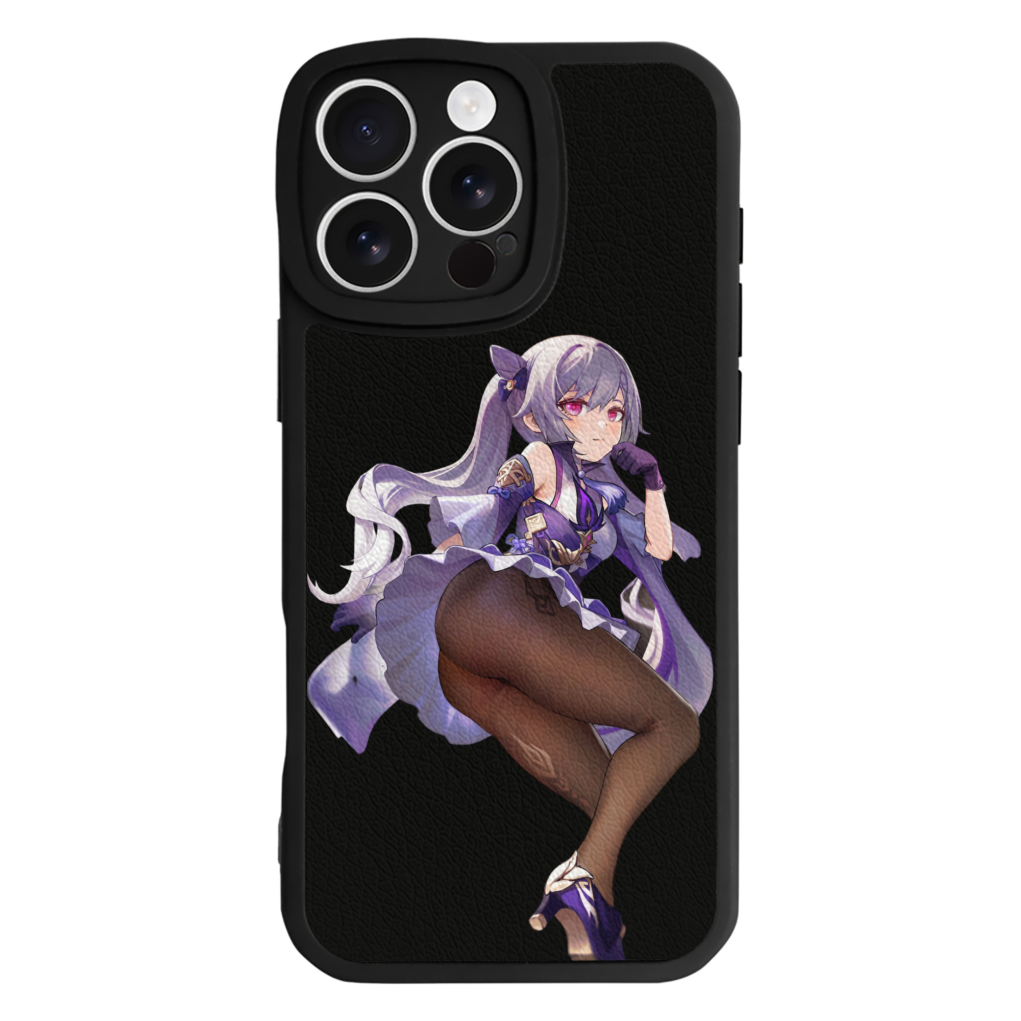 げんし神 刻晴 こくせい genshin Kokusei 【iPhone 16シリーズ対応】シリコンスマホケース（レザー調） 材質：シリコン